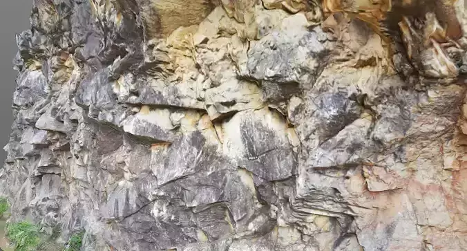 3D Scanned Rock and Cliff face 003