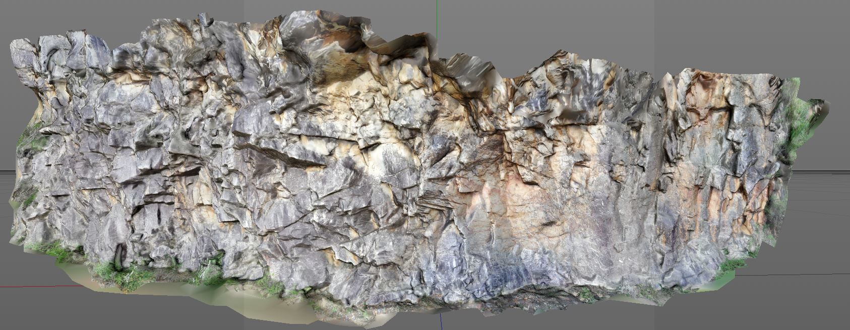 3D Scanned Rock and Cliff face 003 3D model_3
