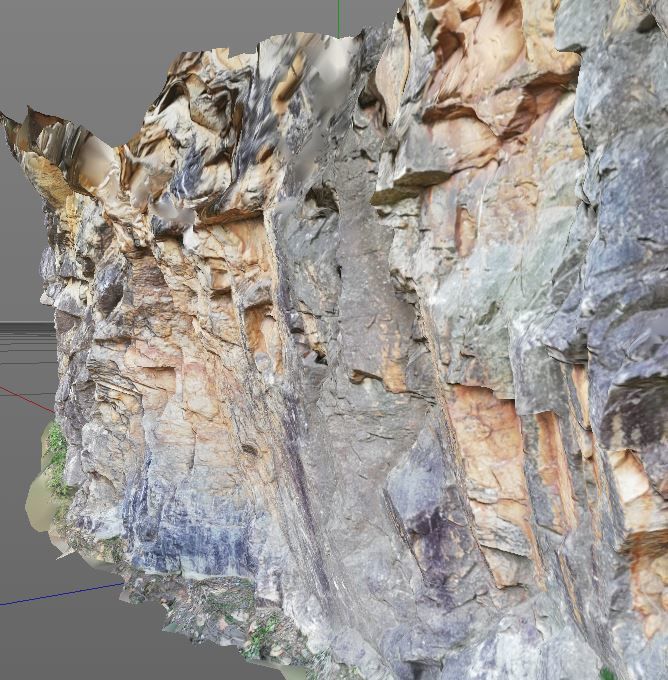 3D Scanned Rock and Cliff face 003 3D model_1