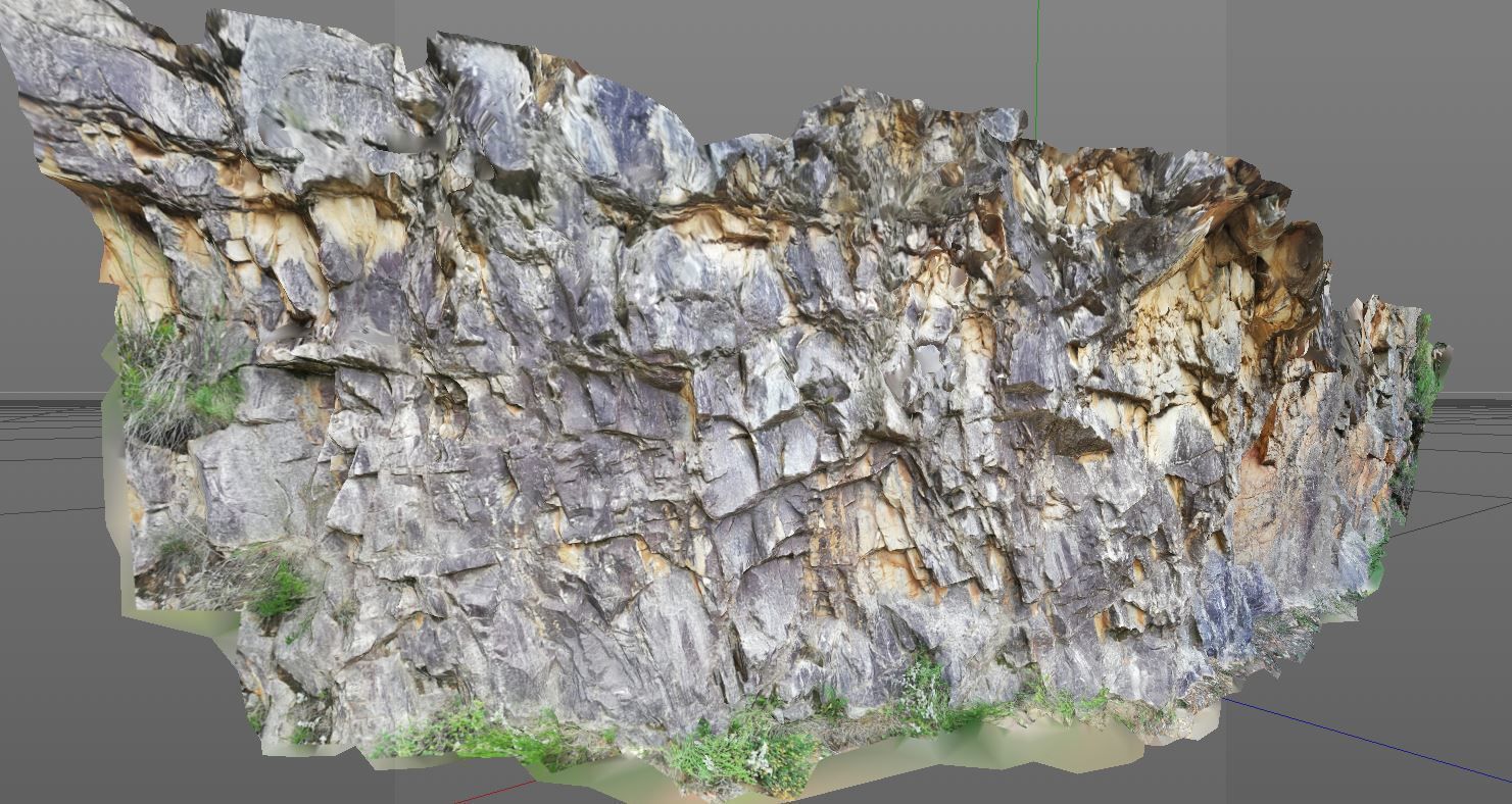 3D Scanned Rock and Cliff face 003 3D model_7