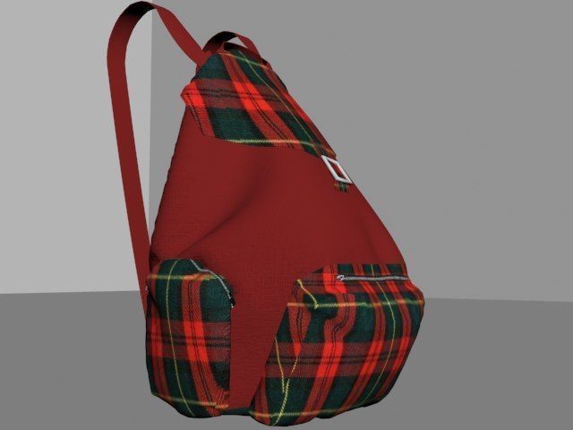Soft Back Pack Free 3D model_5