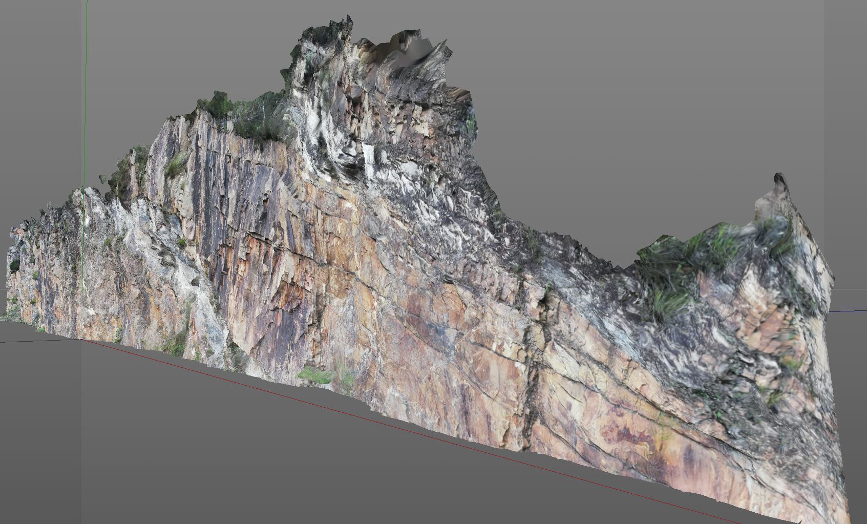 3D Scanned Rock and Cliff face 003 3D model_4