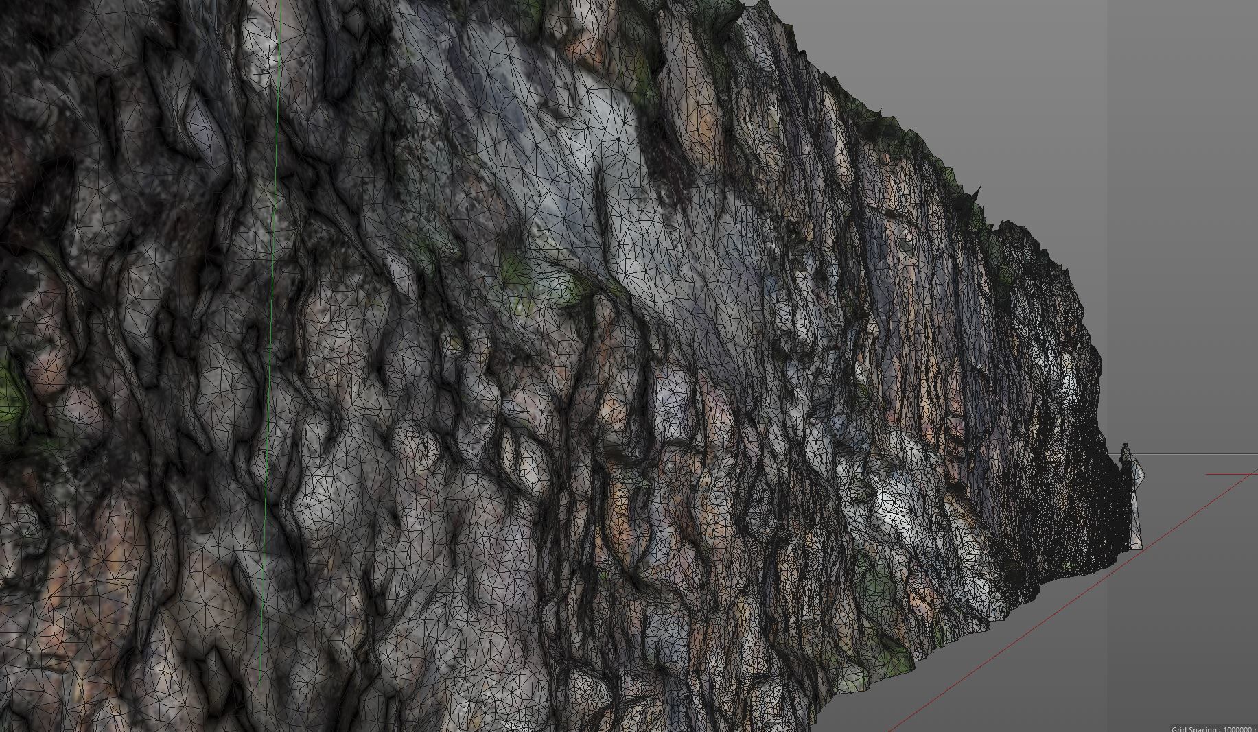 3D Scanned Rock and Cliff face 003 3D model_3