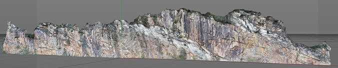 3D Scanned Rock and Cliff face 003 3D model