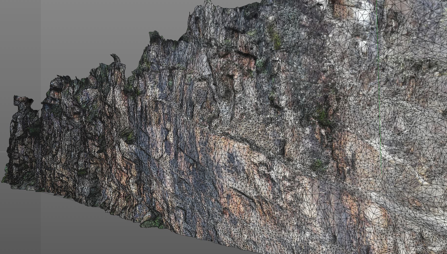 3D Scanned Rock and Cliff face 003 3D model_7