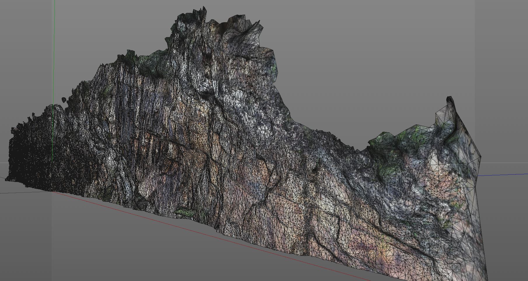 3D Scanned Rock and Cliff face 003 3D model_5