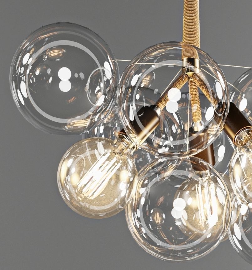 Bubble glass chandelier by PELLE Hanging Lamp by Romatti 3D model_1