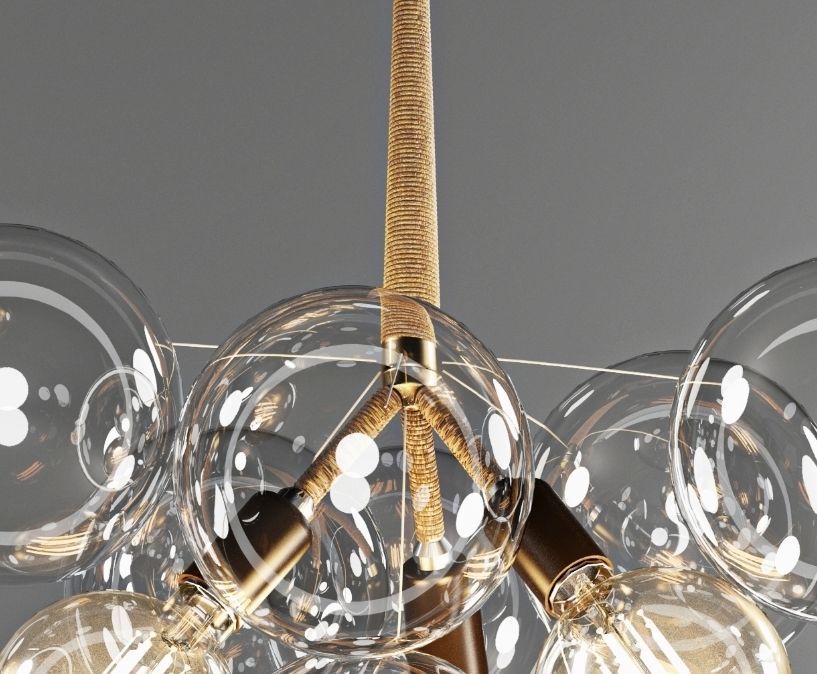 Bubble glass chandelier by PELLE Hanging Lamp by Romatti 3D model_3