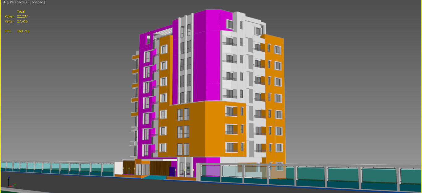 Apartment building 17 Lumion 8 Scene 3D model_3