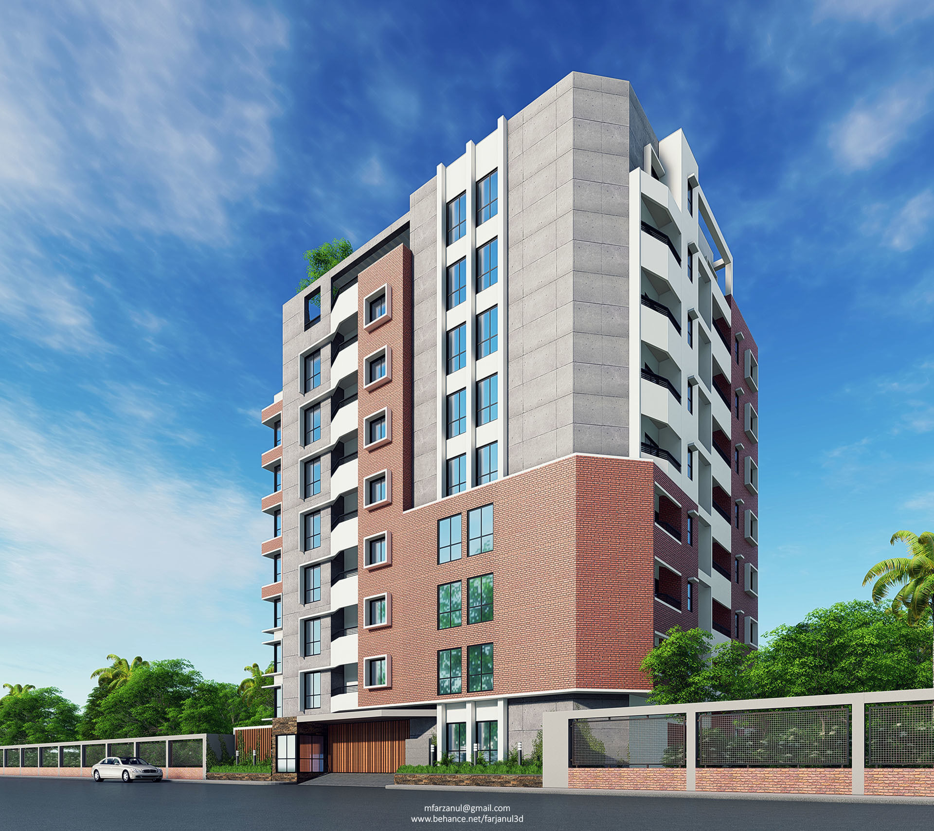 Apartment building 17 Lumion 8 Scene 3D model_1