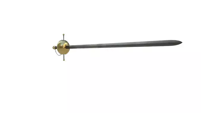 Medieval Rapier Low-poly 3D model