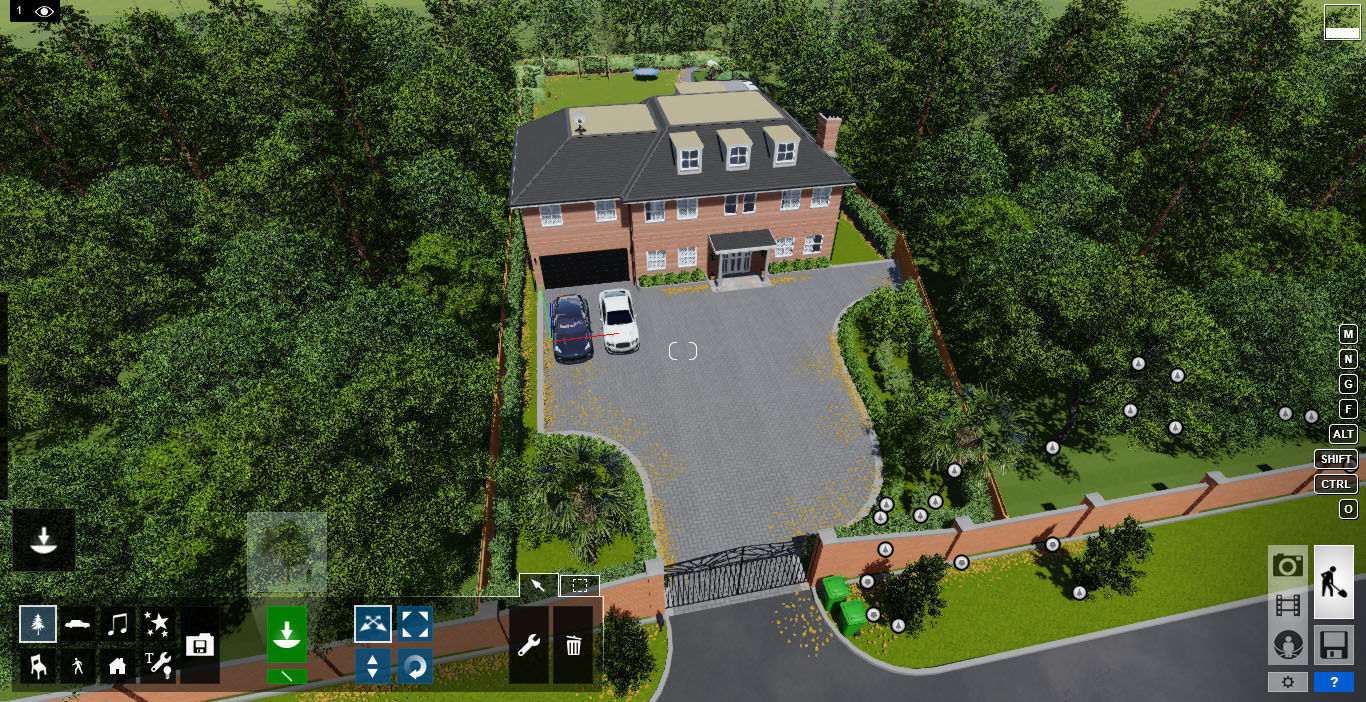 Brick House 1 Lumion 8 Scene 3D model_7