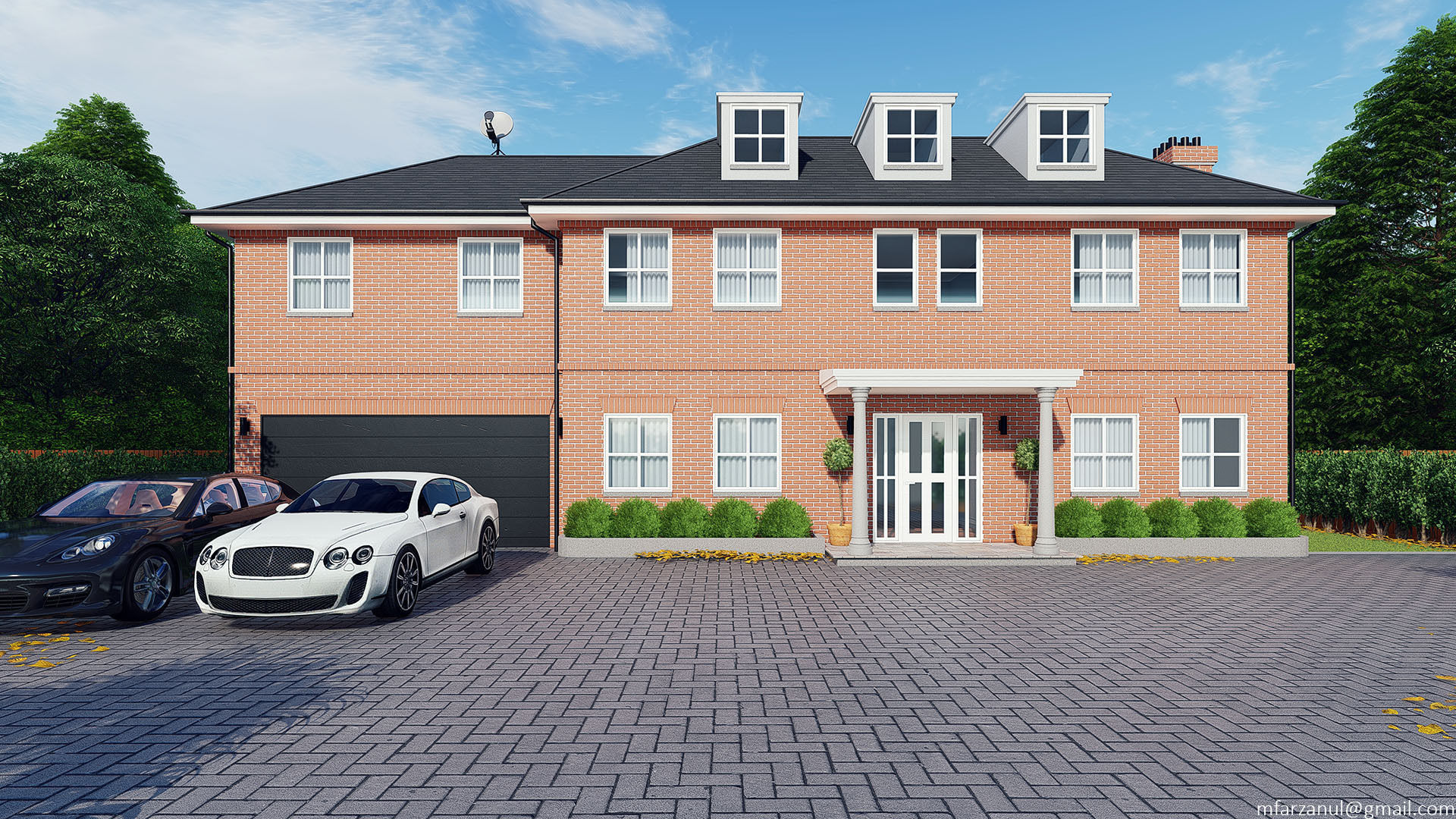 Brick House 1 Lumion 8 Scene 3D model_1