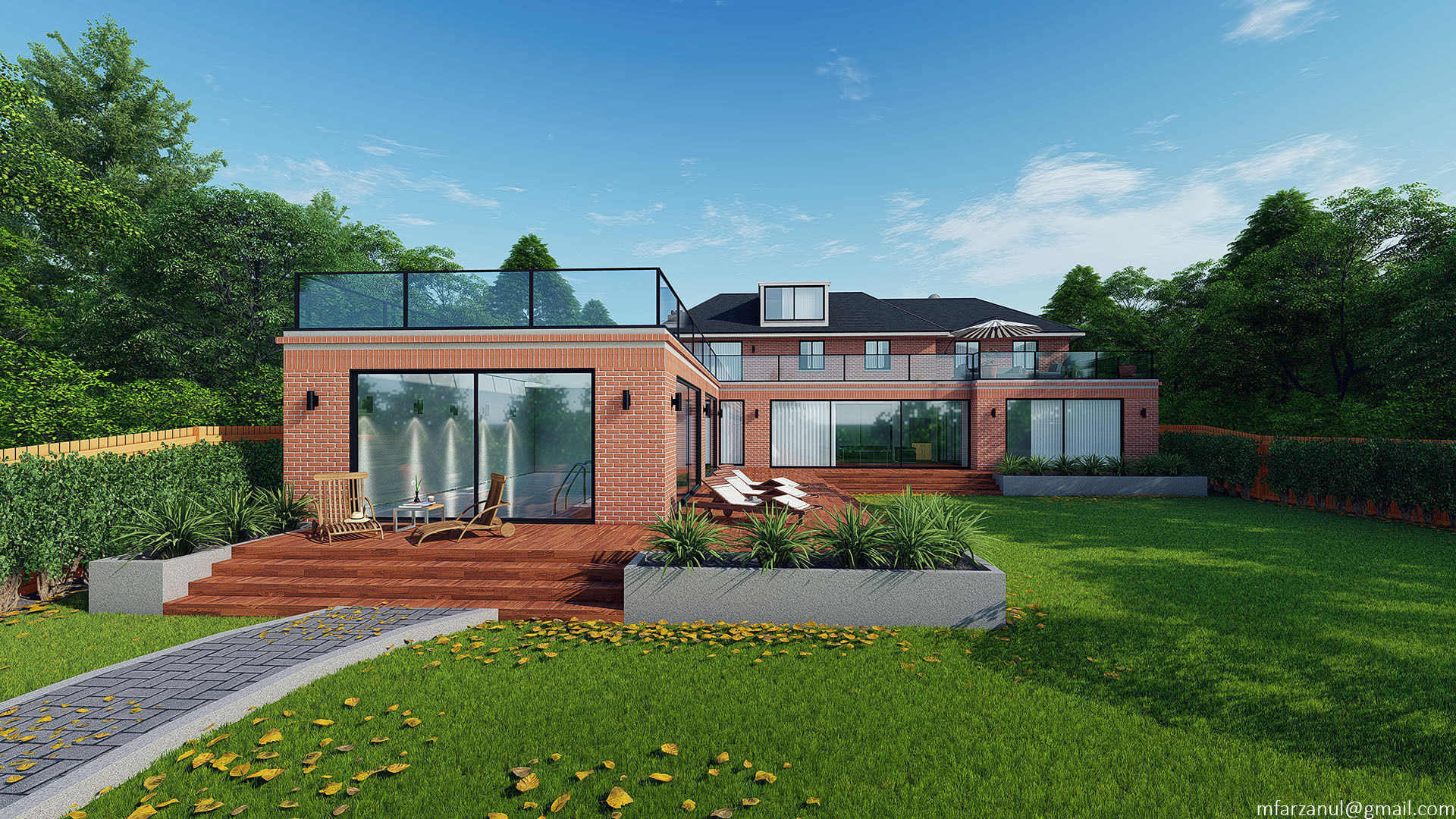 Brick House 1 Lumion 8 Scene 3D model_12