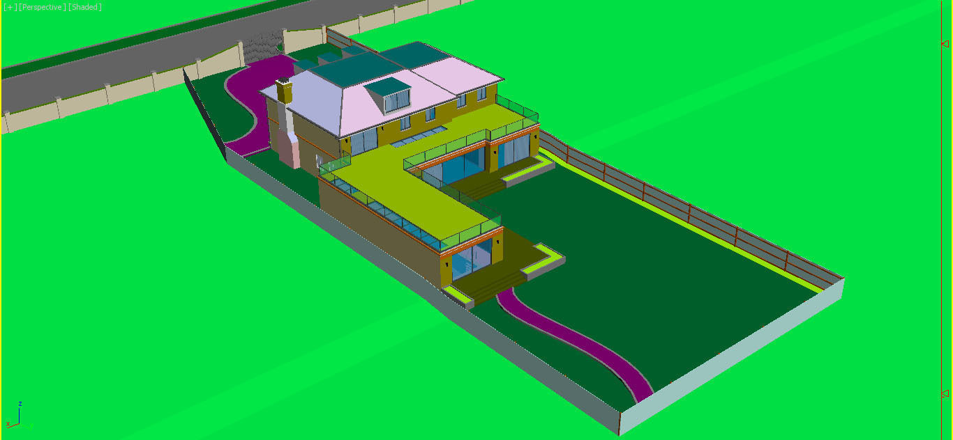 Brick House 1 Lumion 8 Scene 3D model_4