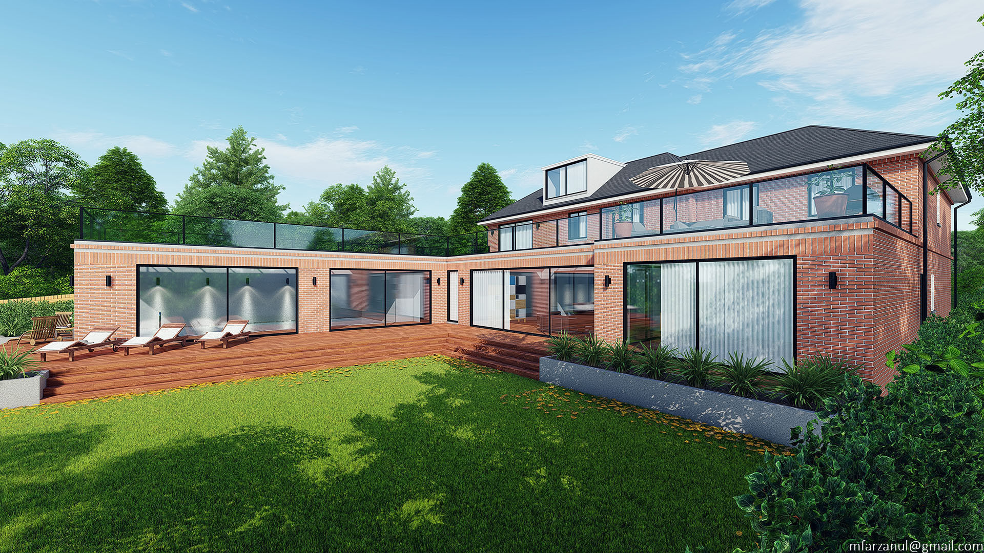 Brick House 1 Lumion 8 Scene 3D model_13