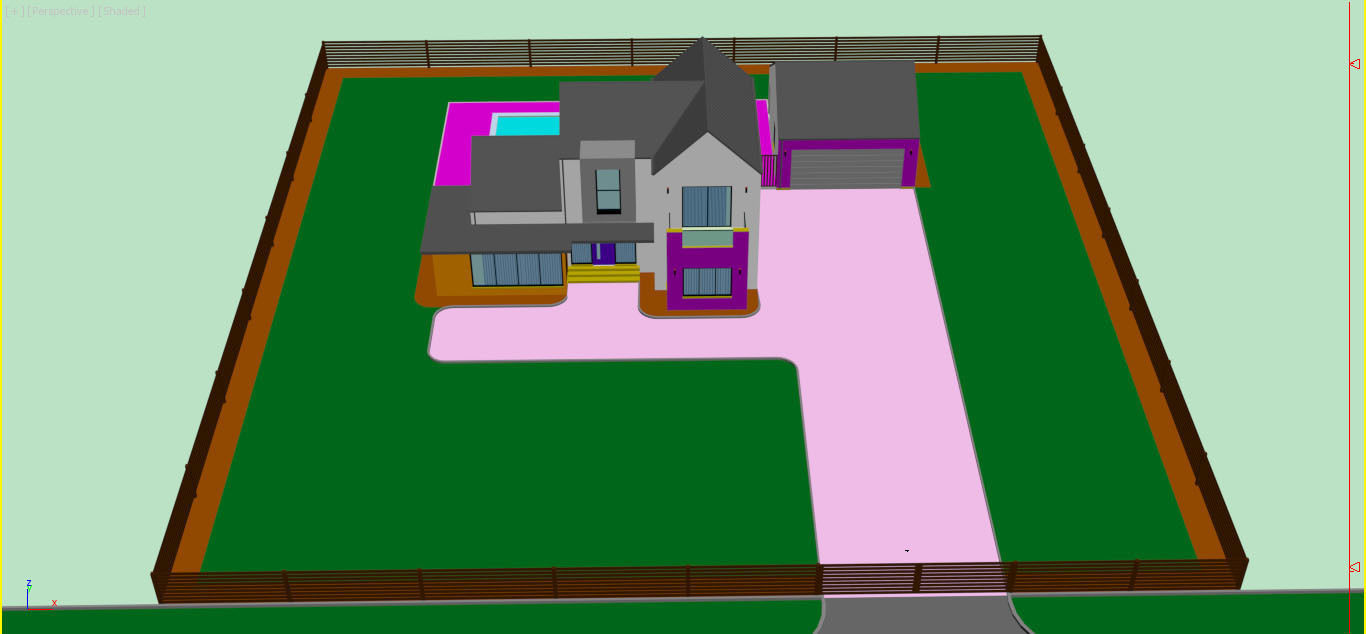 Modern Barn House 1 Lumion 8 Scene 3D model_9