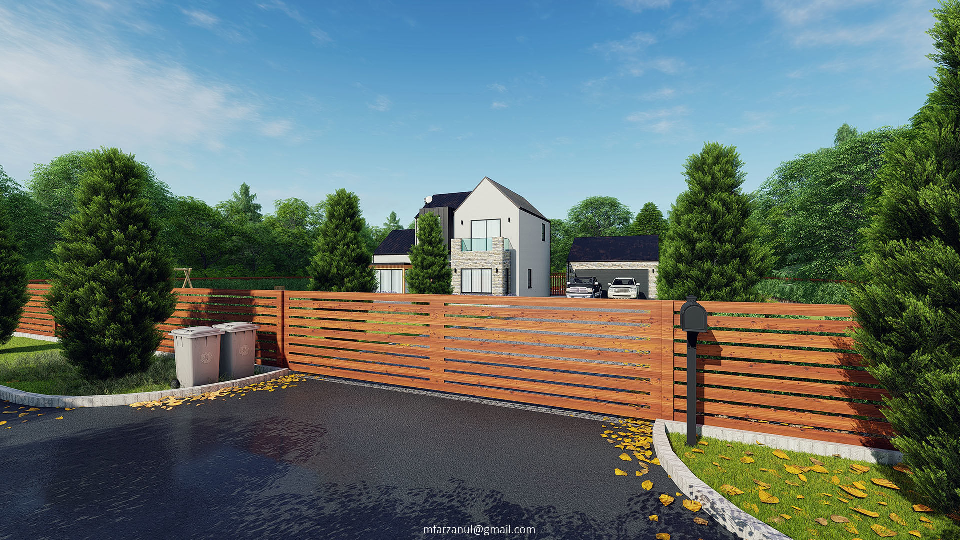 Modern Barn House 1 Lumion 8 Scene 3D model_6