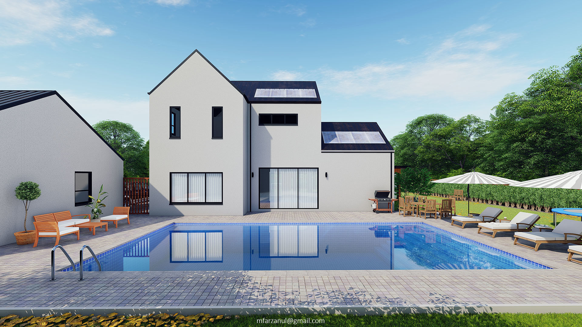 Modern Barn House 1 Lumion 8 Scene 3D model_14