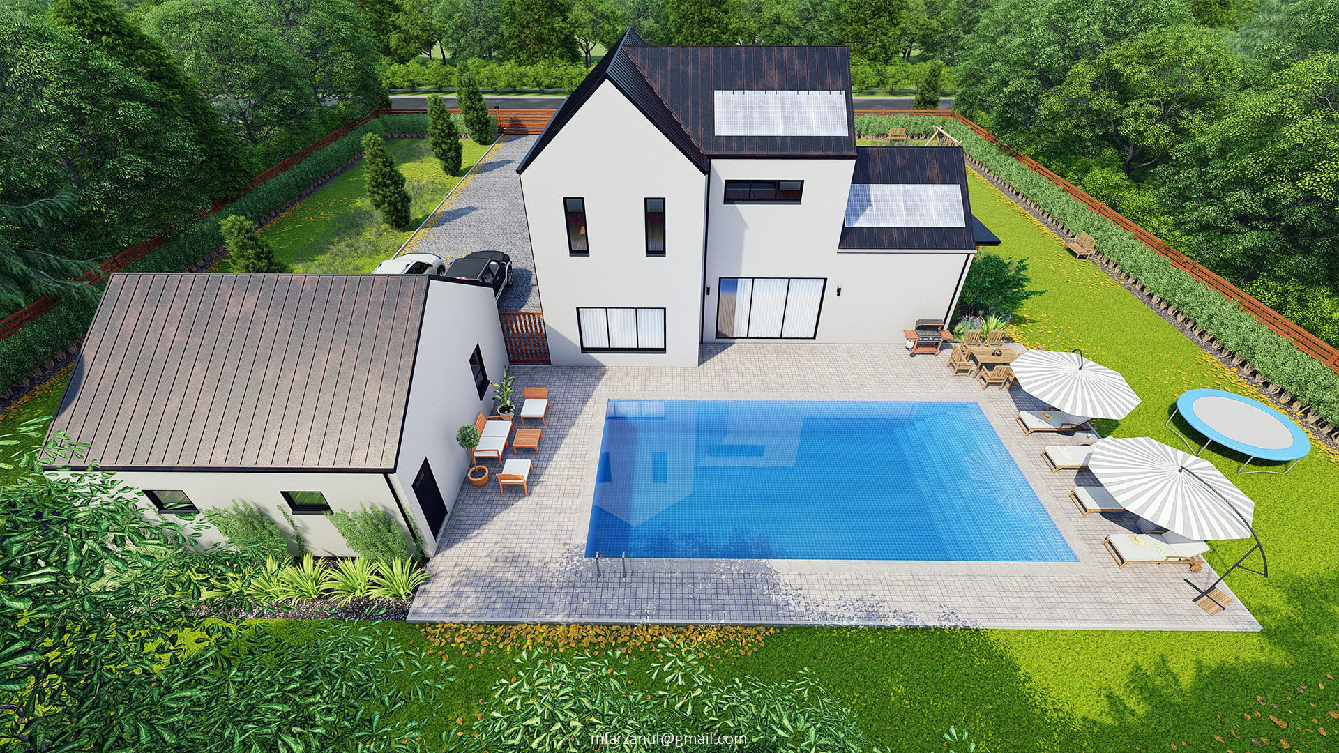 Modern Barn House 1 Lumion 8 Scene 3D model_17