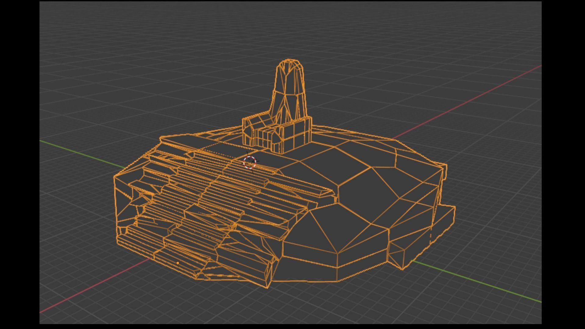 Low Poly Stone Throne Low-poly 3D model_3