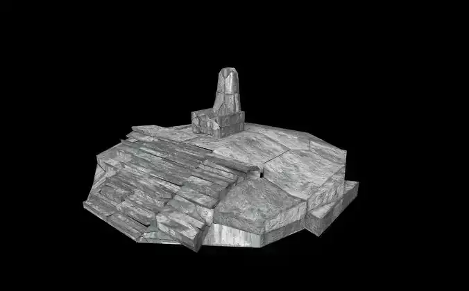 Low Poly Stone Throne