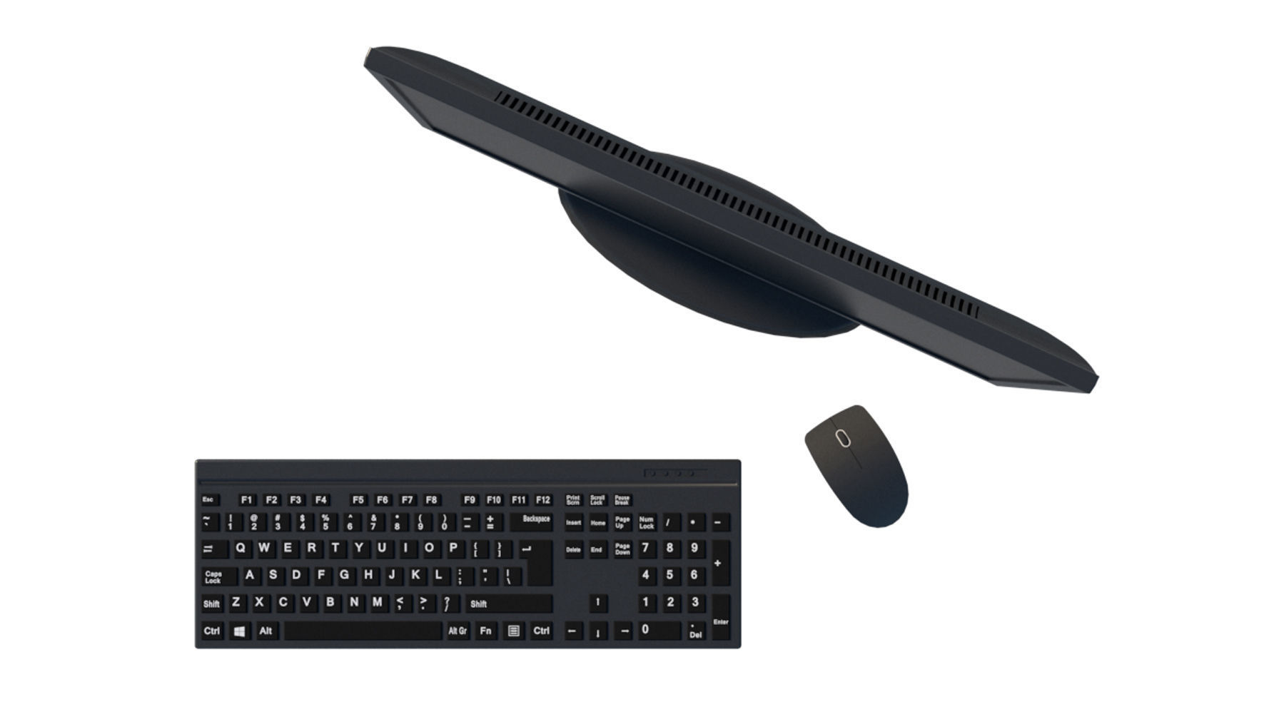 Computer Equipment Set 3D model_2