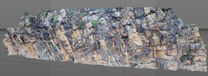 3D Scanned Rock and Cliff face 004 3D model