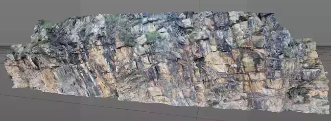 3D Scanned Rock and Cliff face 004 3D model