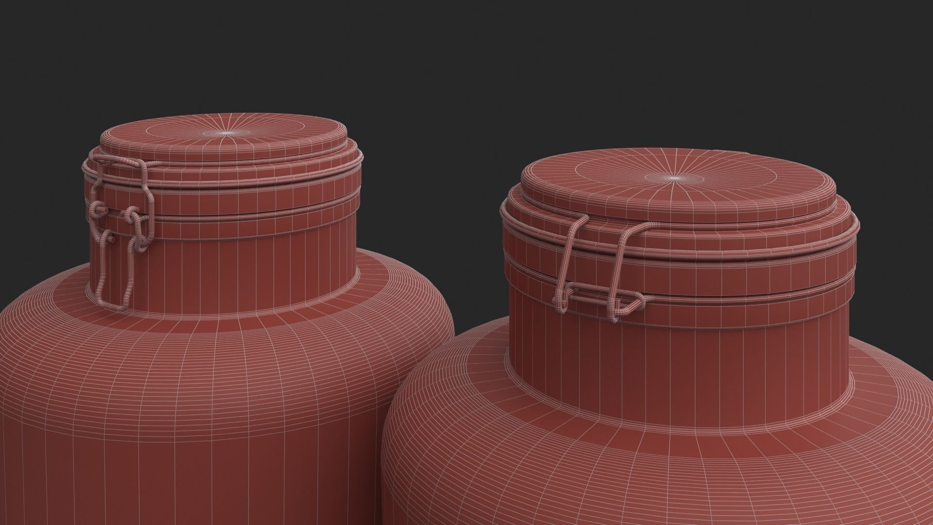  Glass jars  dispensers with a tap and lemonade 3D model_15