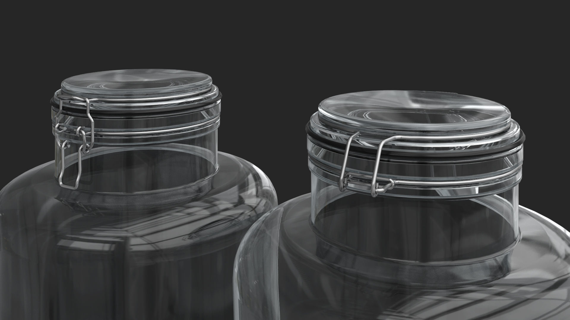  Glass jars  dispensers with a tap and lemonade 3D model_8
