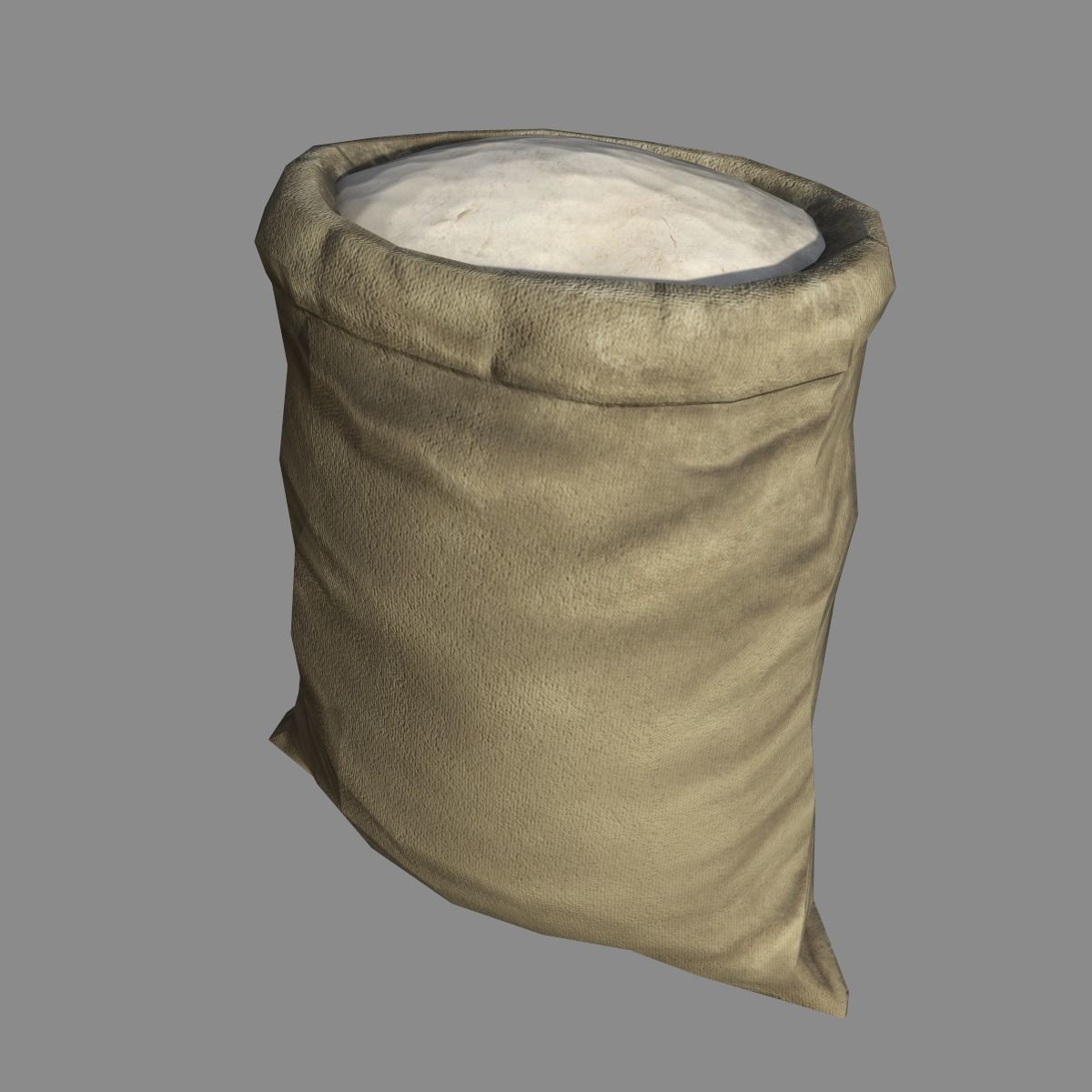 Sack of Flour Low-poly 3D model_3