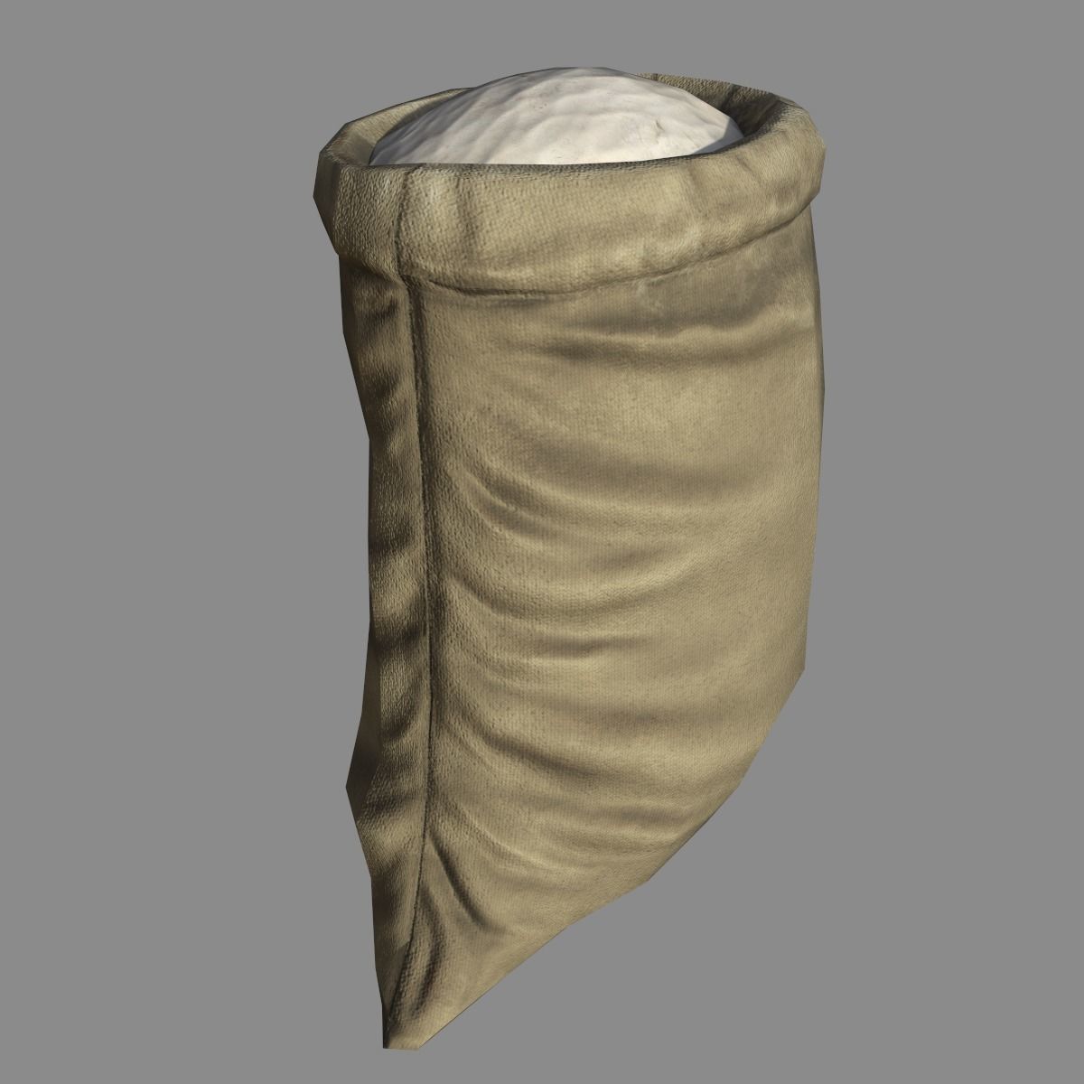 Sack of Flour Low-poly 3D model_2