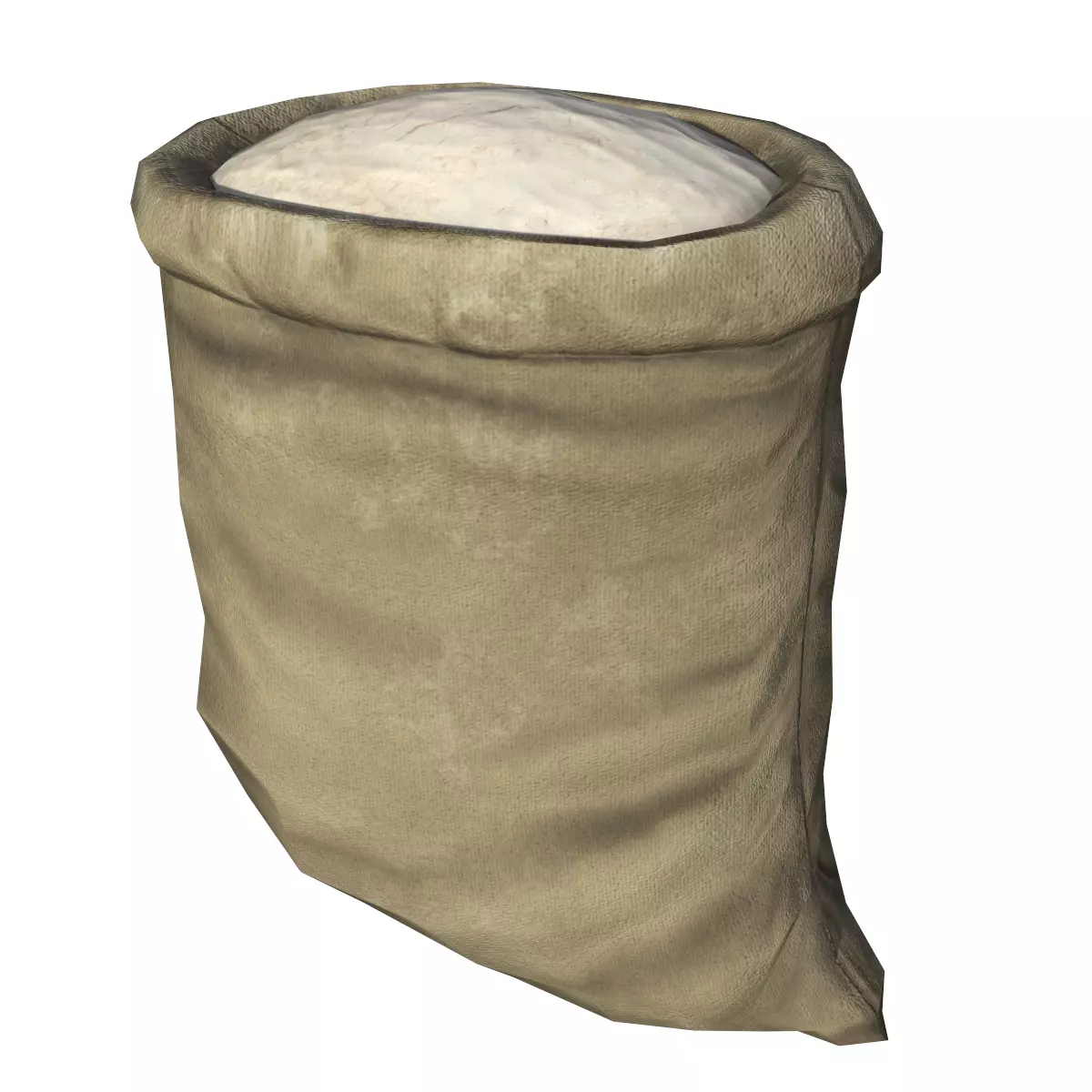 Sack of Flour Low-poly 3D model_0