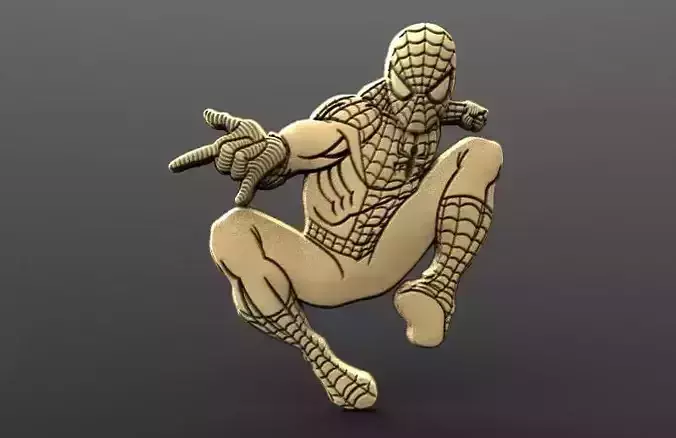 Spider man Bas relief 3D print model