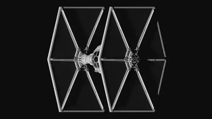 Classic Tie Fighter Low-poly 3D model