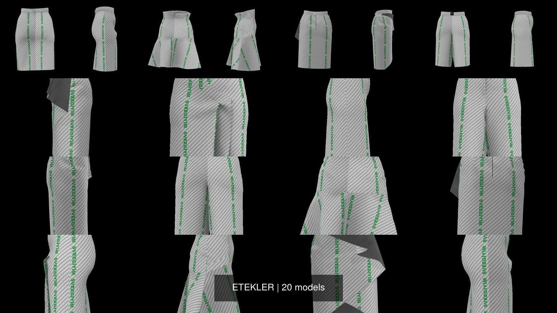 ETEKLER different skirts 3D Model Collection_2
