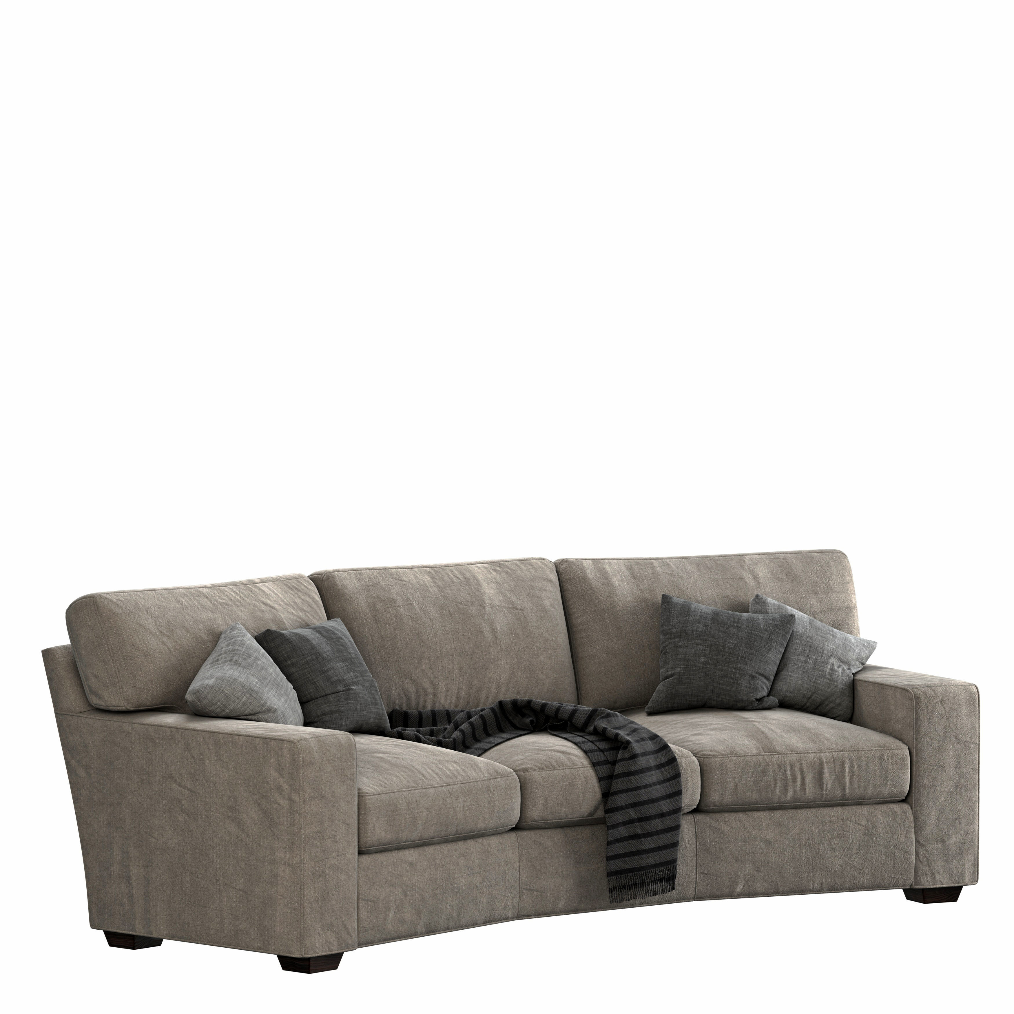 Arhaus Brentwood Square Wedge Sofa 3D model CGTrader