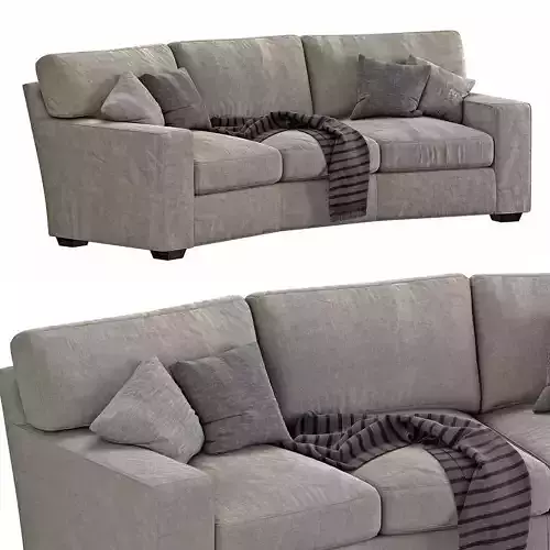 Arhaus Brentwood Square Wedge Sofa 3D model