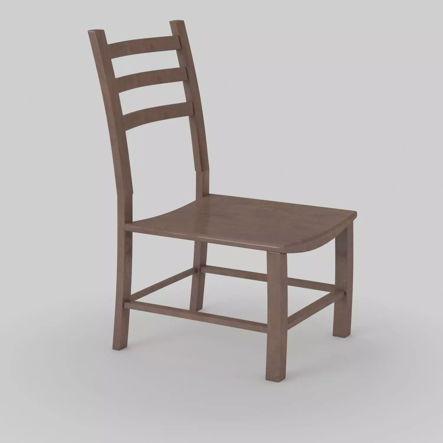 Wooden dining table Low-poly 3D model