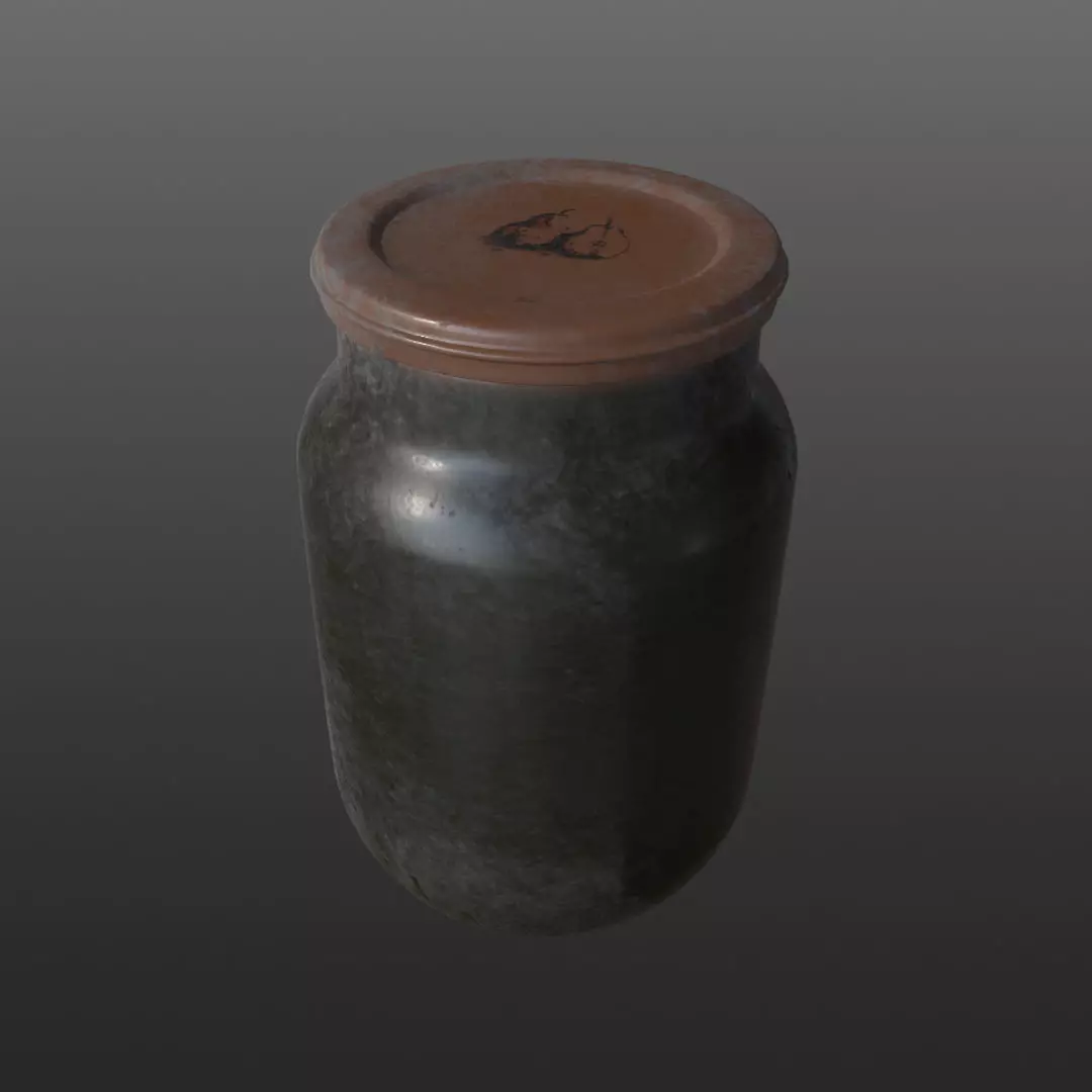 Old Glass Jar Free 3D model