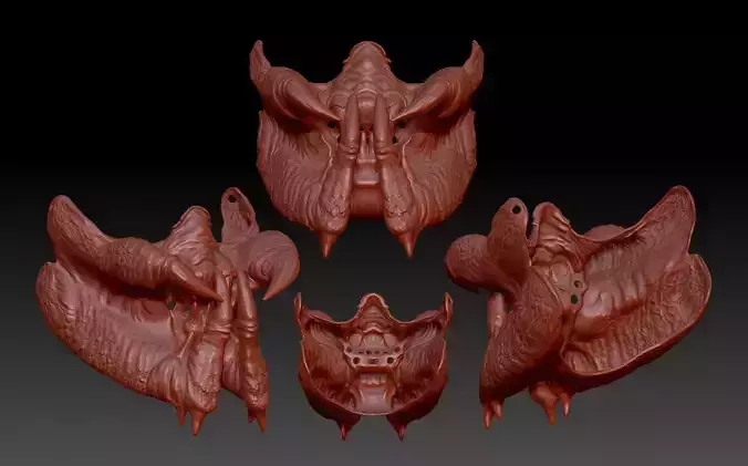 predator inspired facemask 3D print model