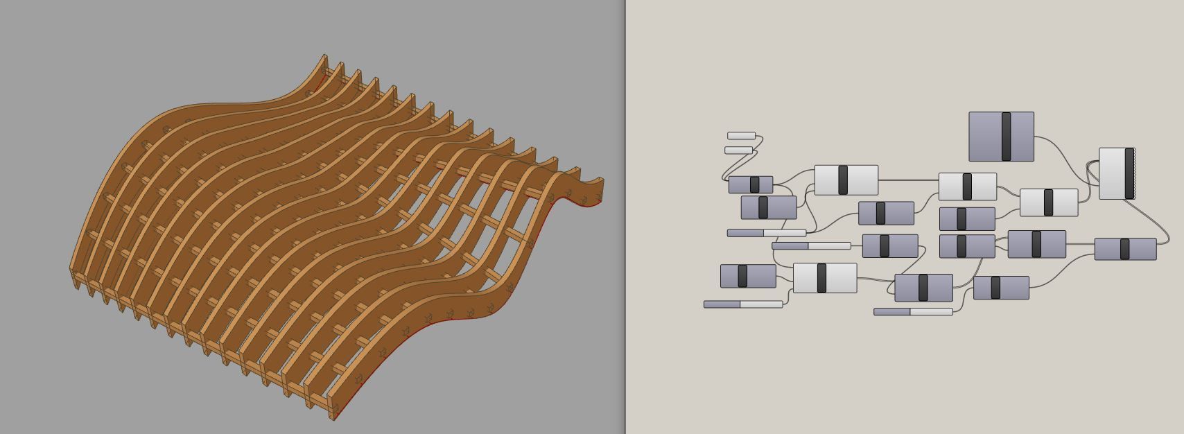 Parametric Wavy Wooden Suspended Ceiling with Grasshopper 3D model_15