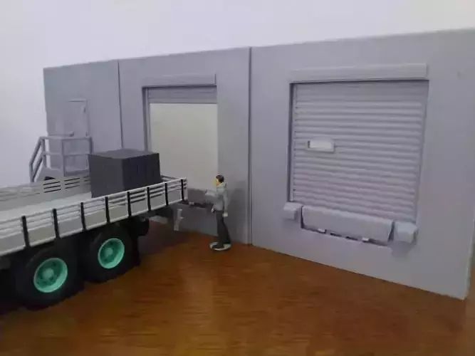 Diorama scale 1-43  Dock Logistics Warehouse Miniature 3D print model