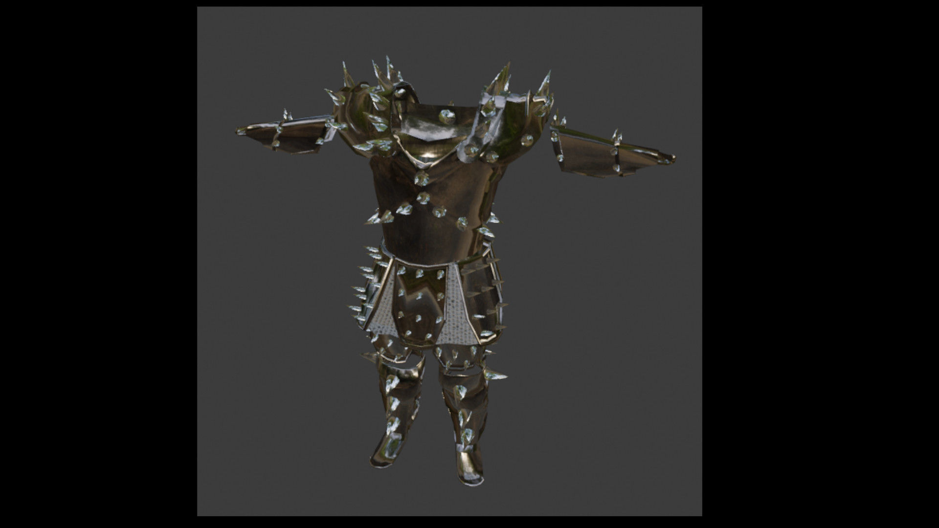 Spike Armor  Low Poly Low-poly 3D model_2