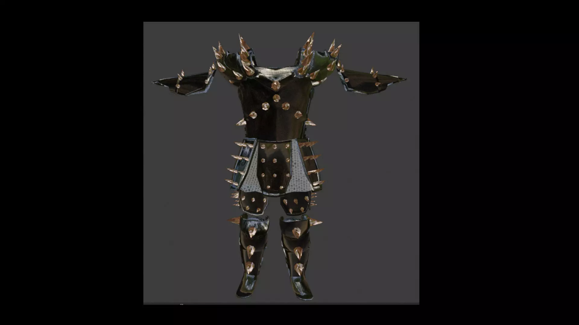 Spike Armor  Low Poly Low-poly 3D model_0