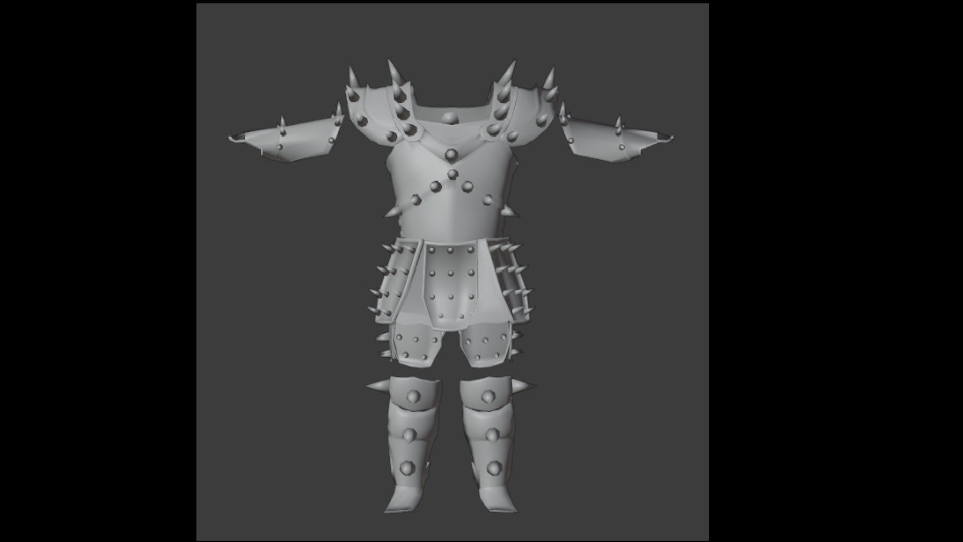 Spike Armor  Low Poly Low-poly 3D model_1