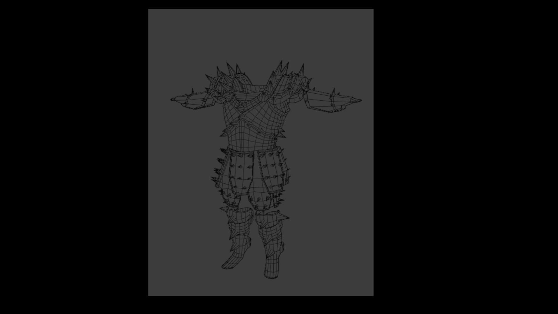 Spike Armor  Low Poly Low-poly 3D model_4