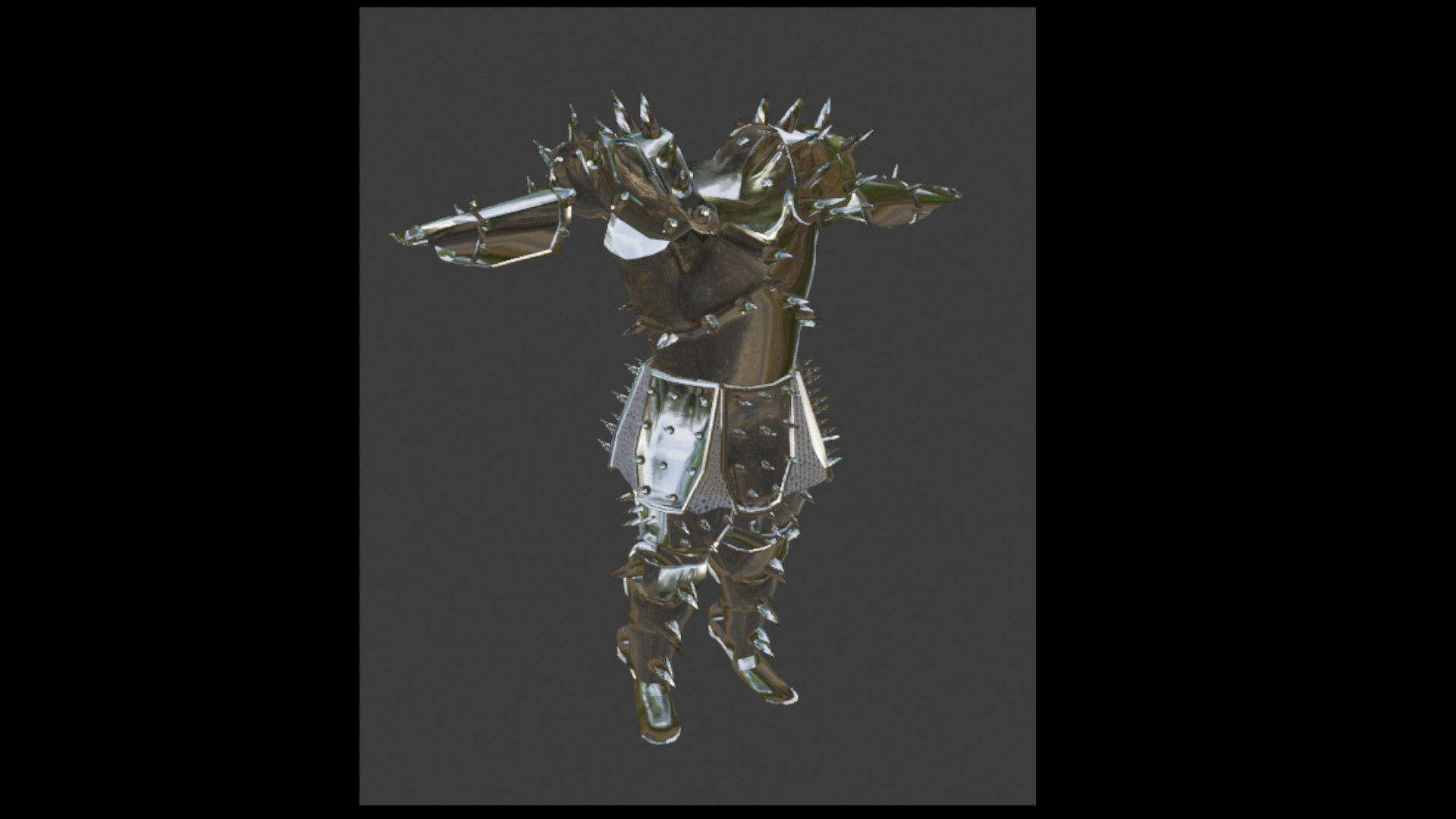 Spike Armor  Low Poly Low-poly 3D model_3