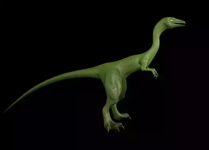 Lowpoly Compsognathus dinosaur